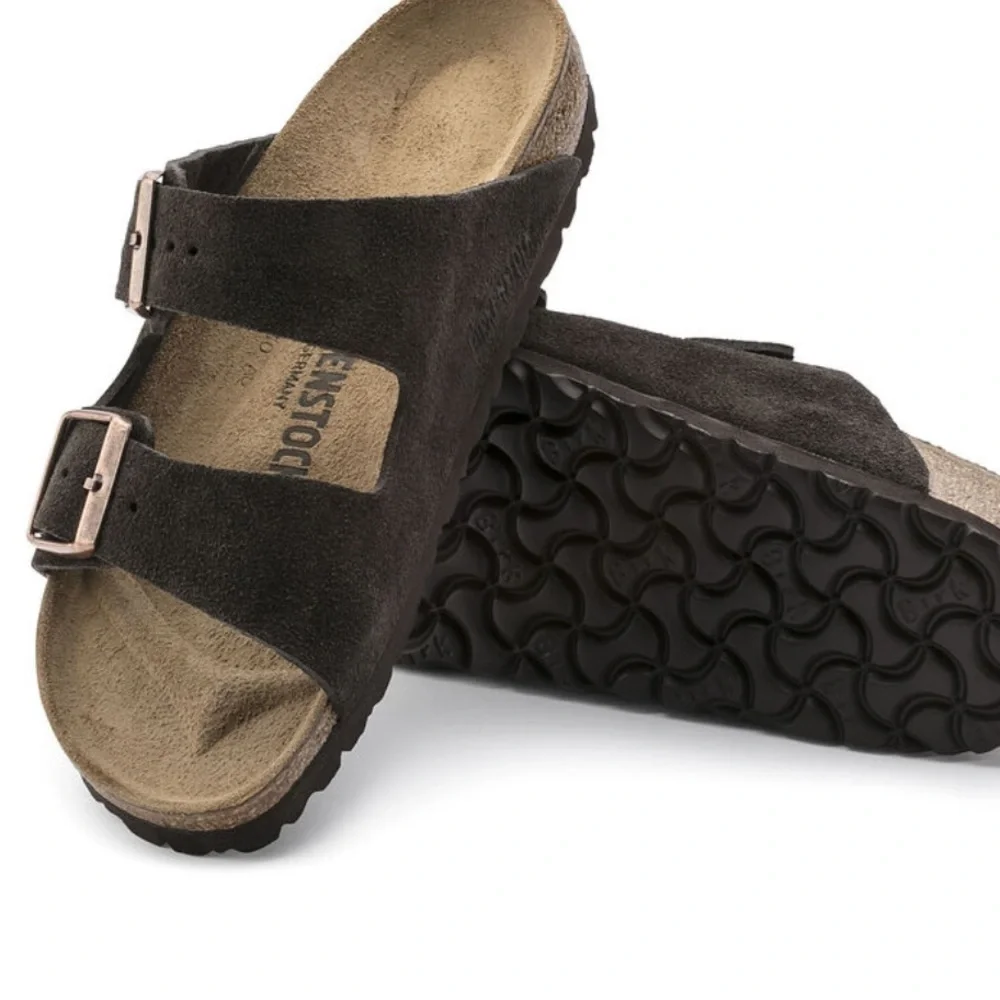 New Birkenstock Arizona Suede Leather Sandals Size 10